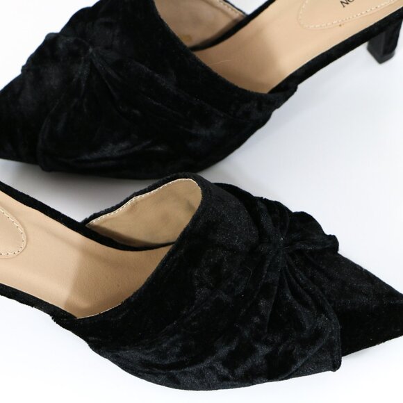 *Avon Cushion Walk Black Velvet Heels - Picture 4 of 8